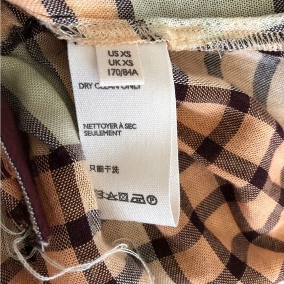 NWT Free People Peach Tree Plaid Peplum Raw Button Boho Tunic - Picture 4 of 6